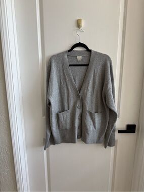 a new day Gray V-Neck Button Front Cardigan